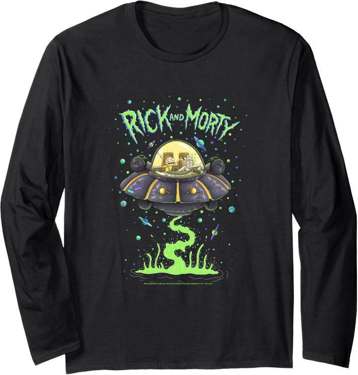 Rick and Morty Drunk Rick Ship Langarmshirt