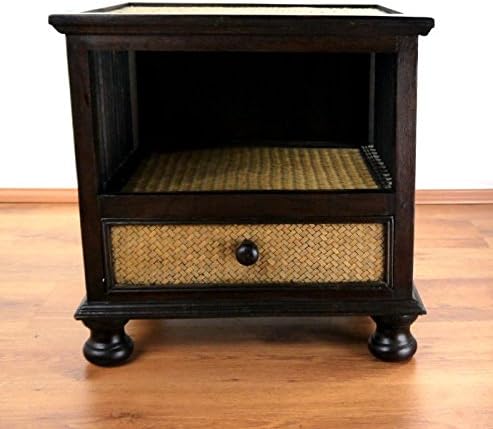 livasia Kommode, Nachtschrank mit Schublade, Rattanschränkchen, (Nr.1)