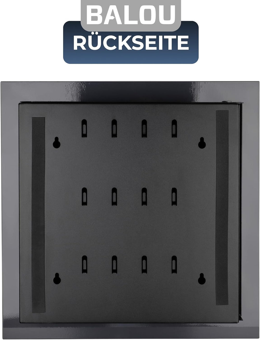 BALOU Schlüsselkasten modern mit Glas Magnettafel - Memoboard magnetisch mit 6 Magneten und Stift -