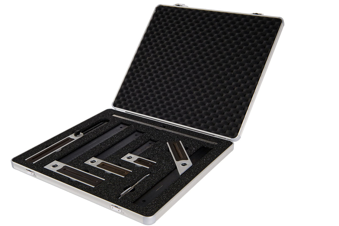 Ulmia Präzisions-Winkel-Set Black Edition (inkl. Koffer, Präzisionswinkel + Präzisionsgehrmass, Stah