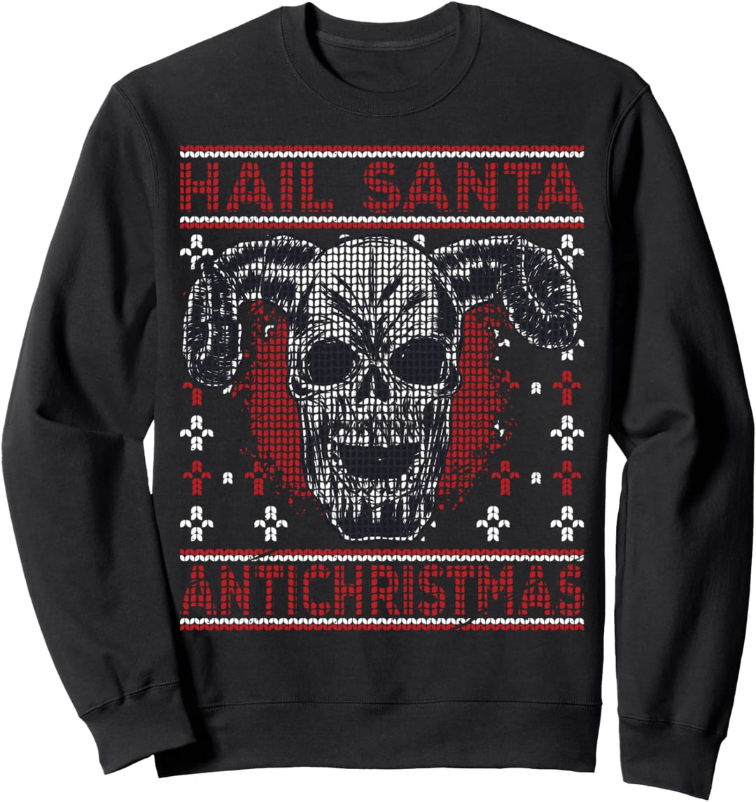 Antichristmas I Black Christmas I Satanisch I Hail Santa Sweatshirt