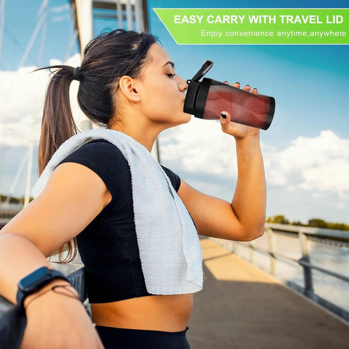 【Tragbarer Mixer】360W Hochleistungsmotor, 6000mAh langlebiger Akku, 652.0 g Reise-Smoothie Maker mit