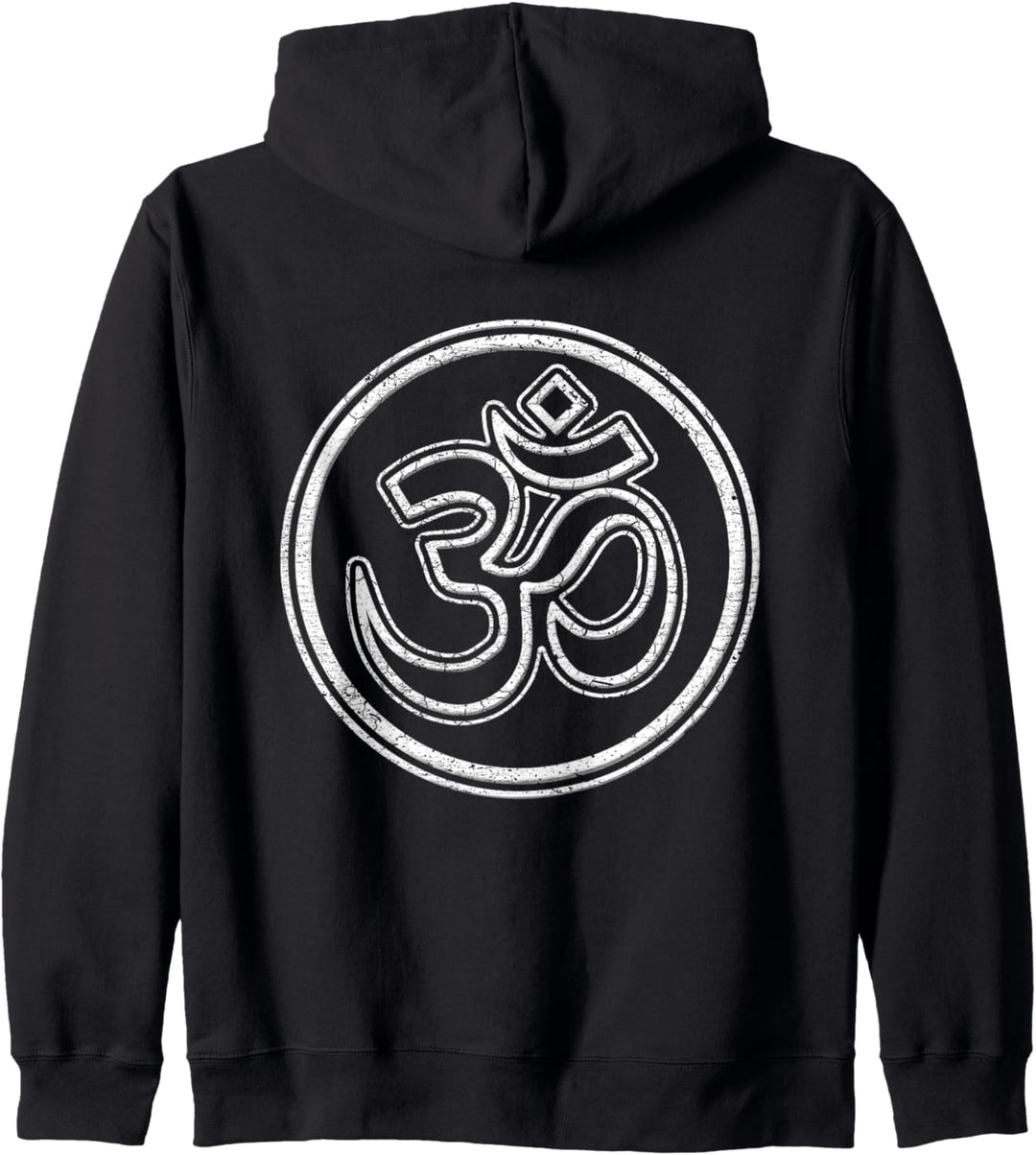 Traditionelles Om-Zeichen des Buddhismus & Hinduismus (Weiss) Kapuzenjacke
