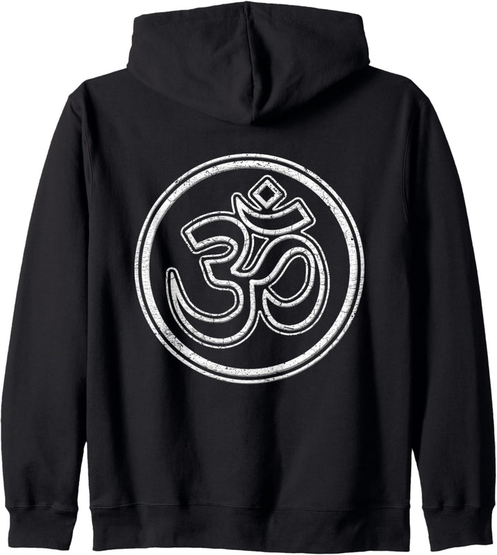 Traditionelles Om-Zeichen des Buddhismus & Hinduismus (Weiss) Kapuzenjacke