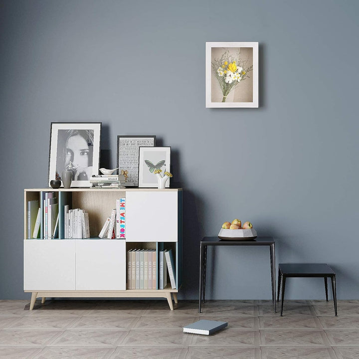 Love-KANKEI 3D Bilderrahmen 20 x 25 cm Holz Objektrahmen zum Befüllen Shadow Box Frame mit 4 Steckna