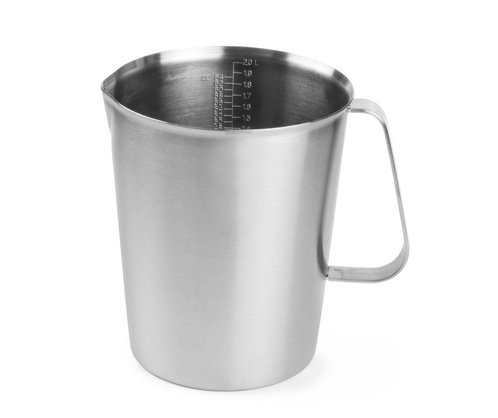 HENDI Messbecher, Schwere Ausführung, 2L, ø140x(H)175mm, Edelstahl 2 L Single, 2 L Single