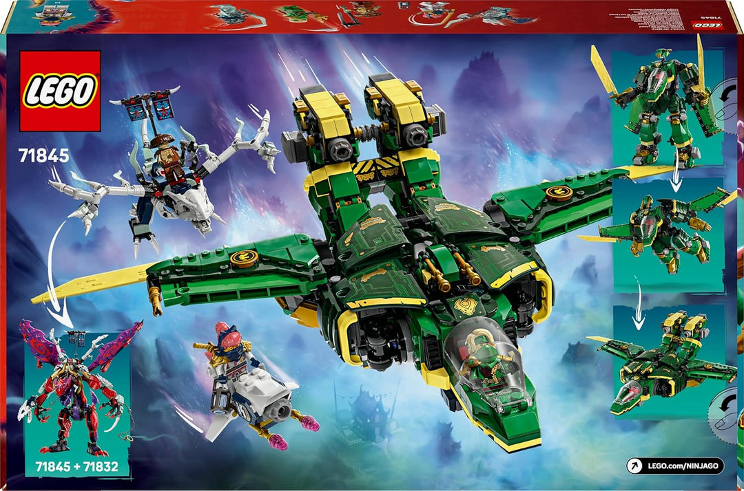 LEGO NINJAGO 2in1 Lloyds Jet-Mech - Spielzeug mit 5 Minifiguren, Drachen, Ausrüstung und fliegendem