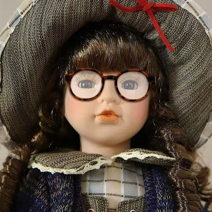Mini Puppenbrillen Runde Klare Kunststoffgläser Leichtes Accessoire Für Baumwollpuppen Und Plüschtie