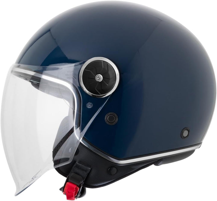 VINZ Tobia Jethelm mit Doppelvisier | Roller Helm Fashionhelm | In Gr. XS-XXL | Jet Helm mit Sonnenb