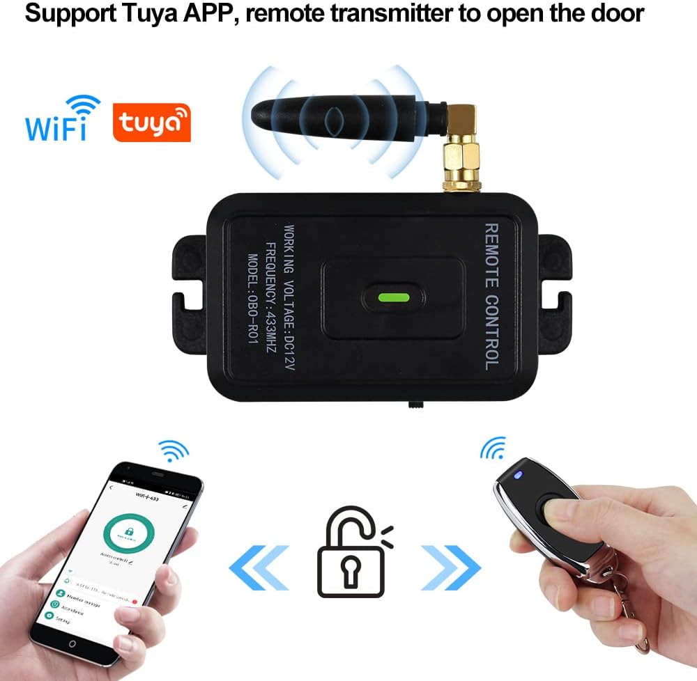 WiFi Tuya Tür Access Control System Kit Drahtlose Tor Türöffner Fernbedienung Entsperren Smartphone