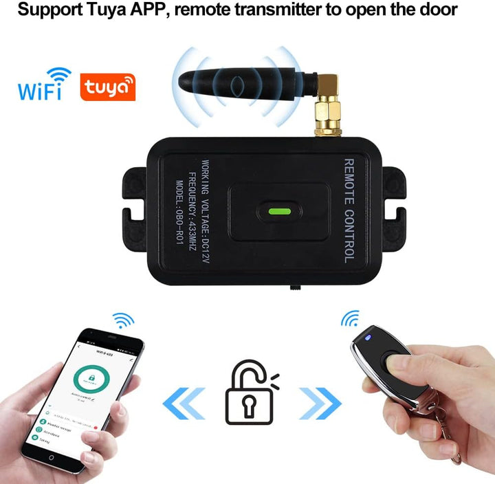 WiFi Tuya Tür Access Control System Kit Drahtlose Tor Türöffner Fernbedienung Entsperren Smartphone