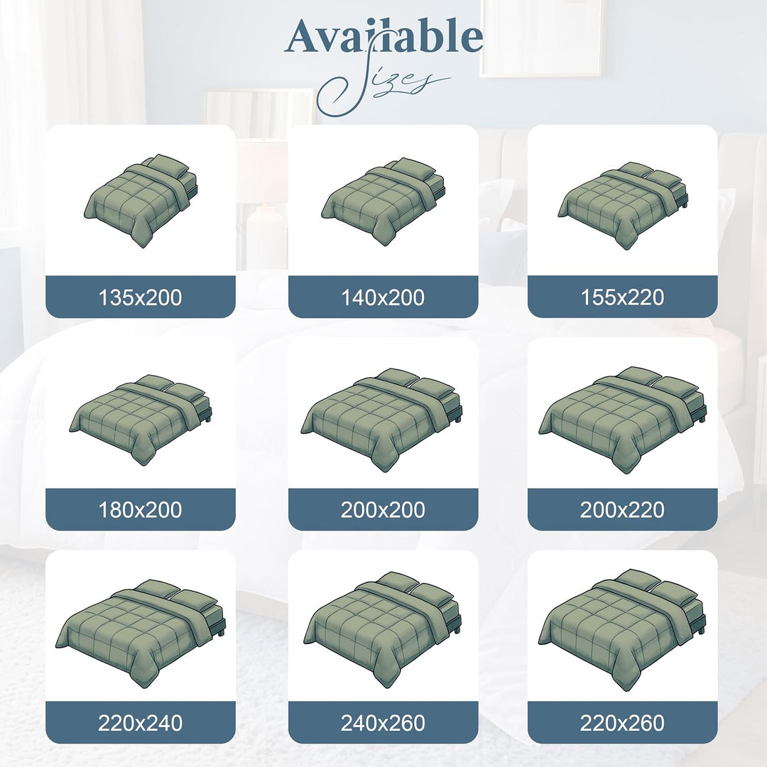 Utopia Bedding Bettdecke 220 x 240 cm, leichte Bettdecke mit Polyesterfüllung für 4 Jahreszeiten, Mi