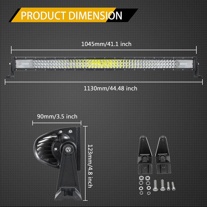 AUXTINGS 42 inch 540W Dreireihige LED LICHTLEISTE Spot Fahren Nebelscheinwerfer Flutlicht Spotlight