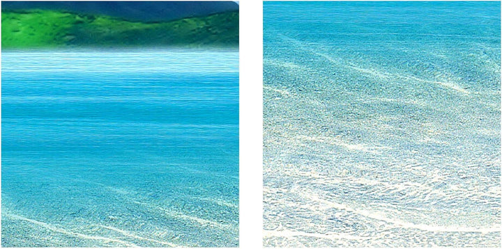 Runa Art Bild Schlafzimmer Wohnzimmer Strand Palmen 5 Teilig Meer Blau Beige Wandbilder auf Vlies Le