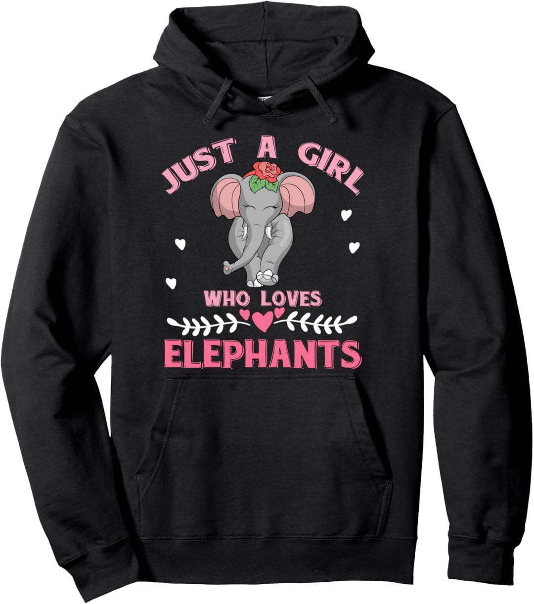 Afrika Safari Zoo Tier Niedlicher Elefant Mädchen Pullover Hoodie