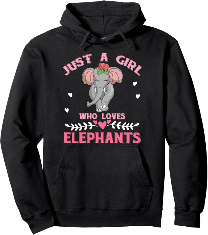 Afrika Safari Zoo Tier Niedlicher Elefant Mädchen Pullover Hoodie