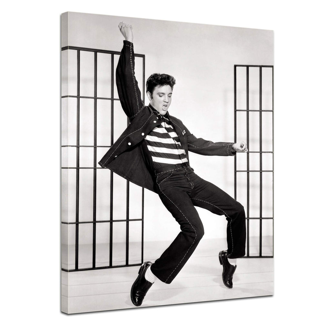 Bilderdepot24 Bild auf Leinwand | Elvis Presley I in 60x80 cm als Wandbild | Wand-deko Dekoration Wo