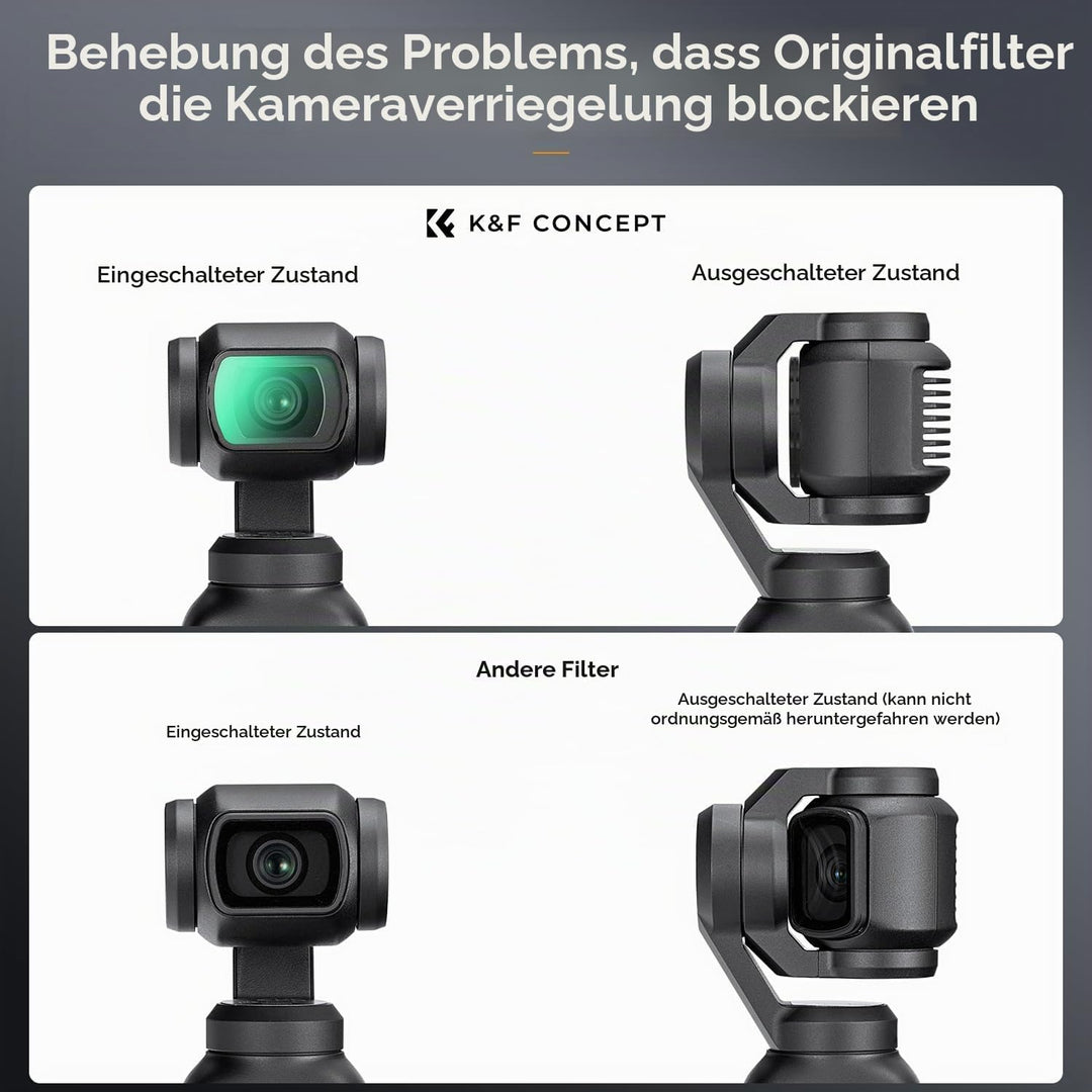 K&amp;F Concept OSMO Pocket 3 Black Mist 1/4 Filter Magnetisch Kompatibel mit DJI OSMO Pocket 3 (Alumini