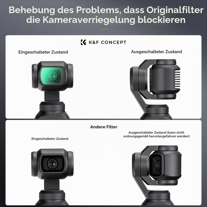 K&amp;F Concept OSMO Pocket 3 Black Mist 1/4 Filter Magnetisch Kompatibel mit DJI OSMO Pocket 3 (Alumini