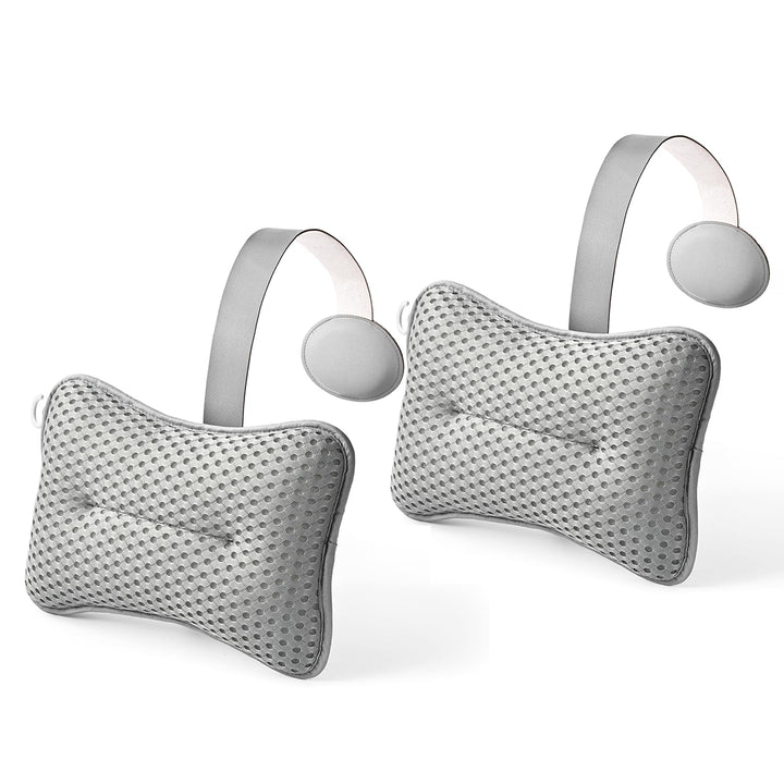 Grosses Kissen für Whirlpool (grau), Spa und Chaiselongue – Universal-Kopfstütze und Nackenstützkiss