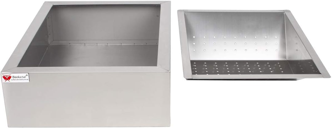 Beeketal 'BPAS-1' Profi Gastro Pommes Abtropfschale aus Edelstahl 2-teilig (Frittierseiher Grundgest