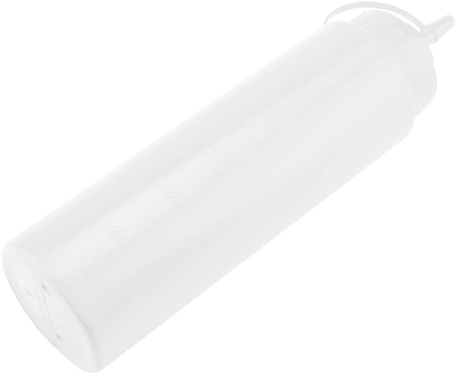 FOUF Squeeze-Flasche, Squeeze-Gewürzflaschen aus Kunststoff, Gewürzspender für Saucen-Ketchup(Weiss)
