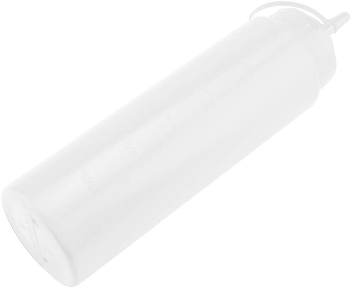 FOUF Squeeze-Flasche, Squeeze-Gewürzflaschen aus Kunststoff, Gewürzspender für Saucen-Ketchup(Weiss)