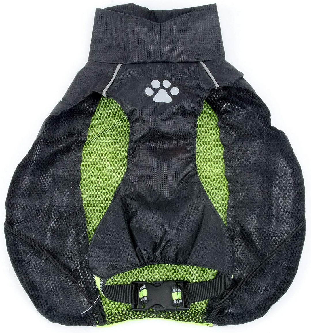 Zunea Wasserdichter Regenmantel für Mittelgrosse und Grosse Hunde Reflektierend Regenjacke Leicht Wi
