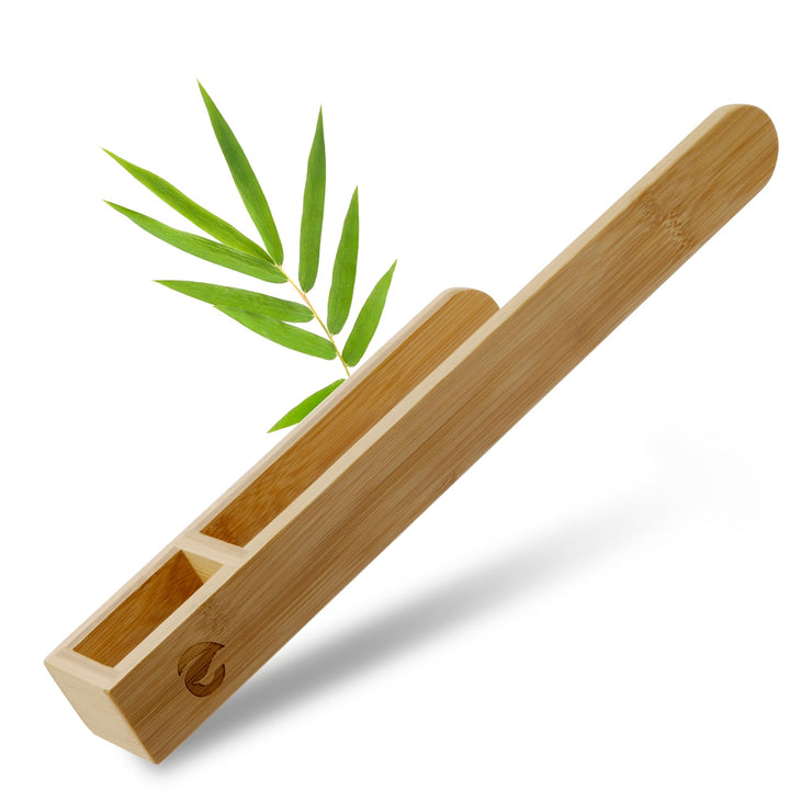 ECENCE Handtuchhalter Holz ohne Bohren, Natürlich & Stilvoll, Selbstklebende Handtuchstange aus Bamb