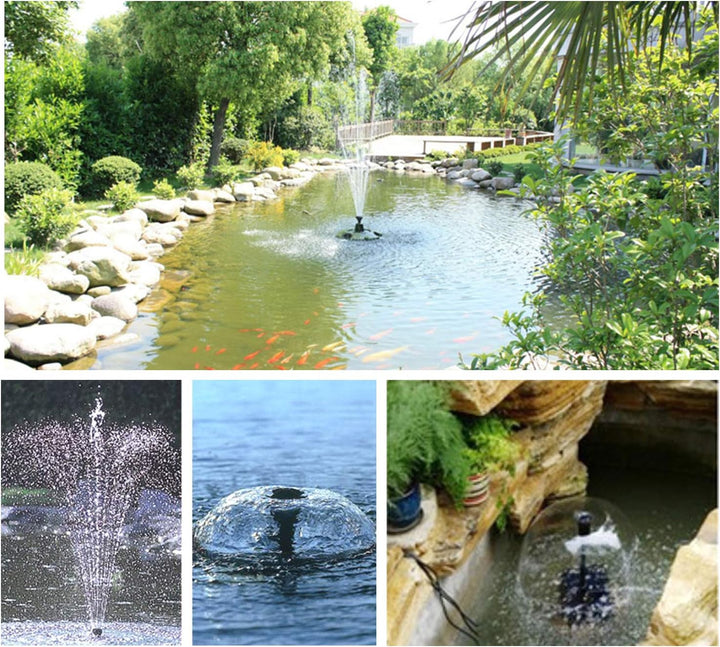 YAOBLUESEA 4 in 1 Teichpumpe Springbrunnenpumpe mit Filter UV-Klärer,Wasserspielpumpe Bachlaufpumpe,