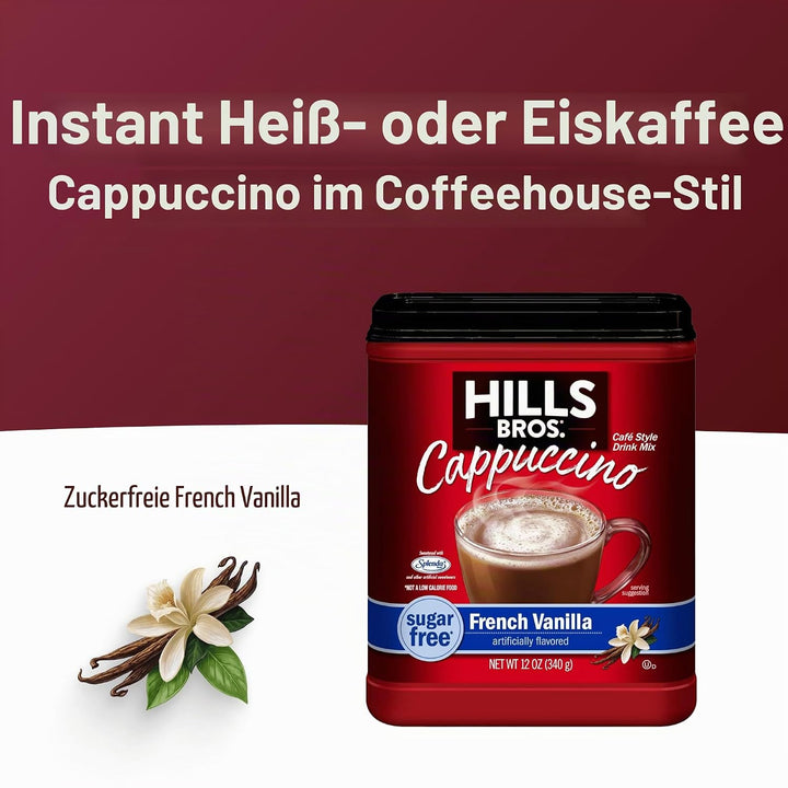 Hills Bros. Cappuccino Zuckerfrei Vanille 12 ml, Garten, Rasen, Instandhaltung