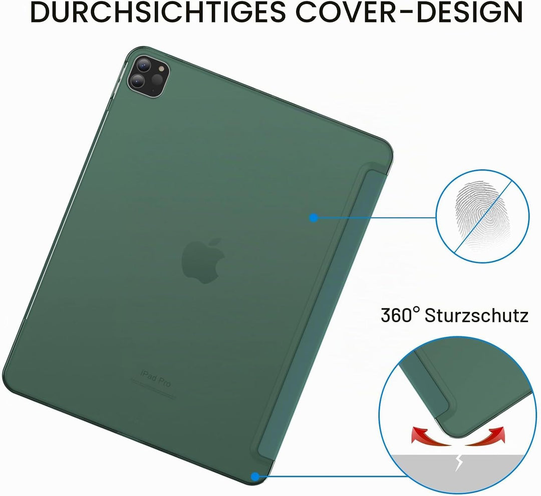 JETech Hülle für iPad Pro 12,9 Zoll (6./5. Generation, Modell 2022/2021), Unterstützung Pencil Aufla