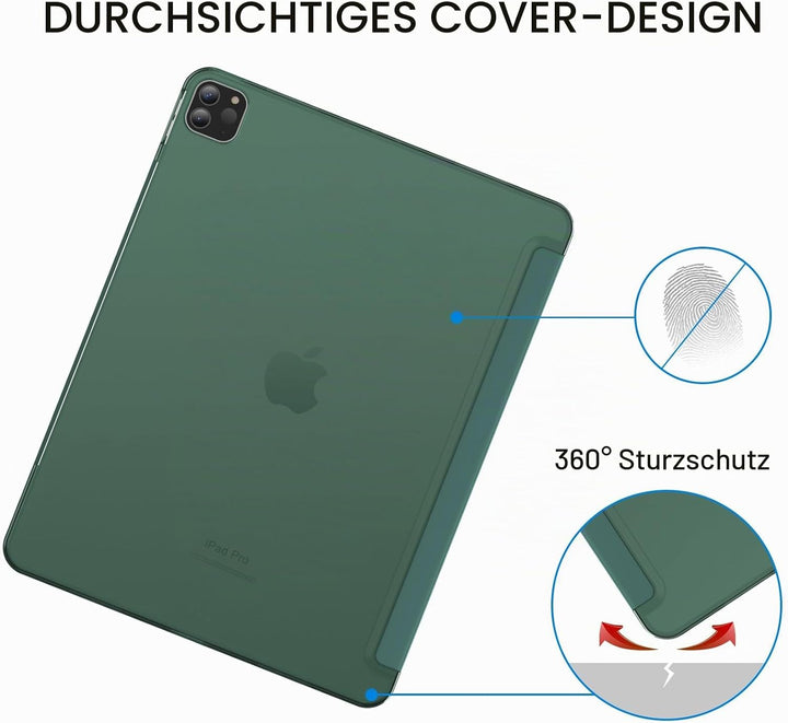 JETech Hülle für iPad Pro 12,9 Zoll (6./5. Generation, Modell 2022/2021), Unterstützung Pencil Aufla