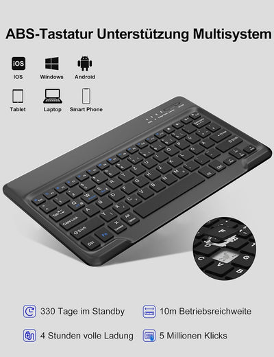 FOGARI Tastatur Hülle für iPad Pro 12.9 2. Generation | Tastatur für iPad Pro 12.9 1. Generation | T