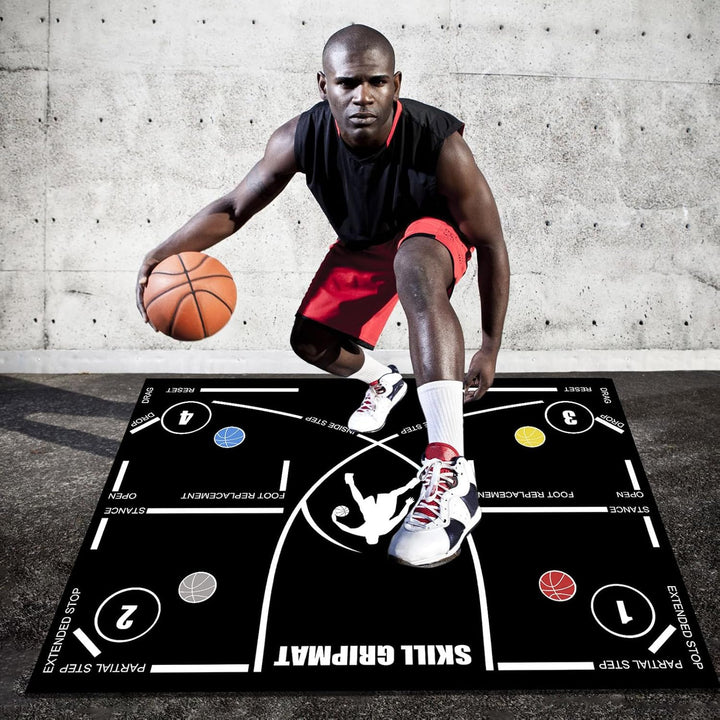 Basketball Trainingsmatte - 120 X 86 Cm Rutschfeste Gummibasketballpads Für Training, Dribbelkontrol