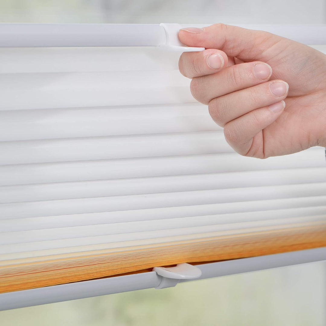 K-home Klemmfix-Plissee Farbverlauf Gelb 60cm x 130cm (B x L) 60 x 130 cm Gelb, 60 x 130 cm Gelb