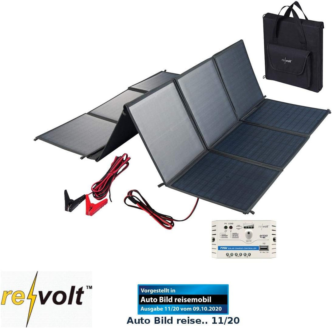 revolt Mobiles, faltbares Solarpanel mit 12 monokristallinen Zellen, 150 Watt Faltbares Solarpanel 1