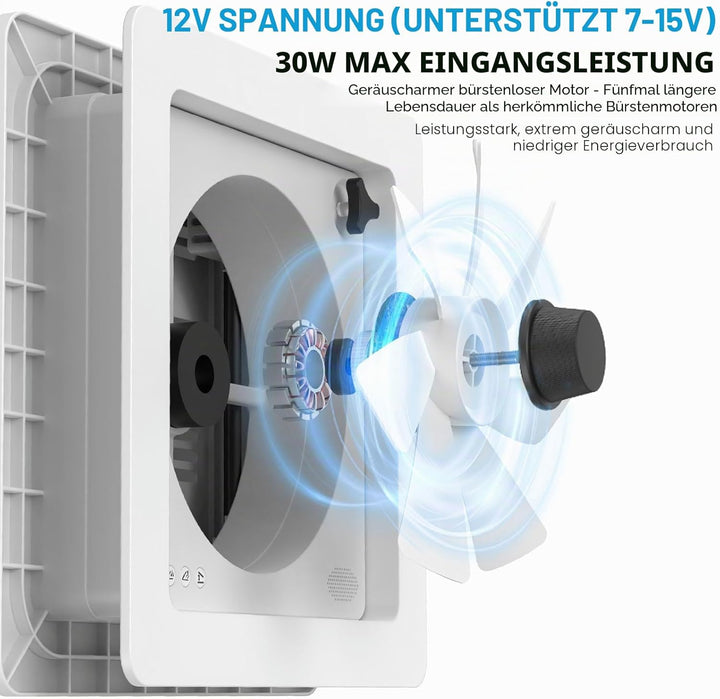 2012 Max Air Belüftung für Wohnmobil Dachventilator Dachlüfter Reversibler Abluftventilator, extrem