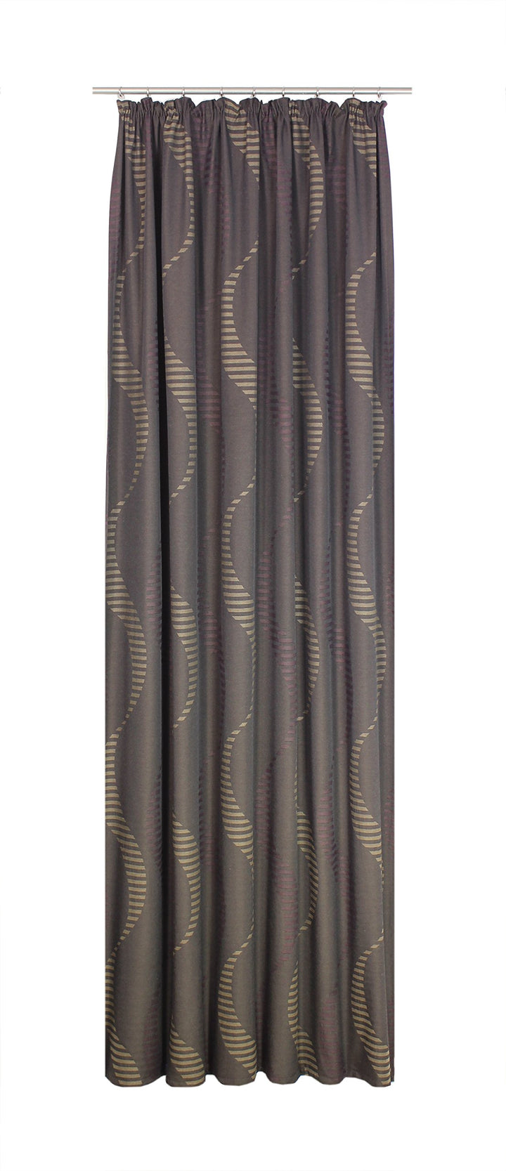 Wirth Fertigschal Lupara mit Kräuselband, Polyester, Braun, 180 x 132 cm Braun 180 x 132 cm, Braun 1