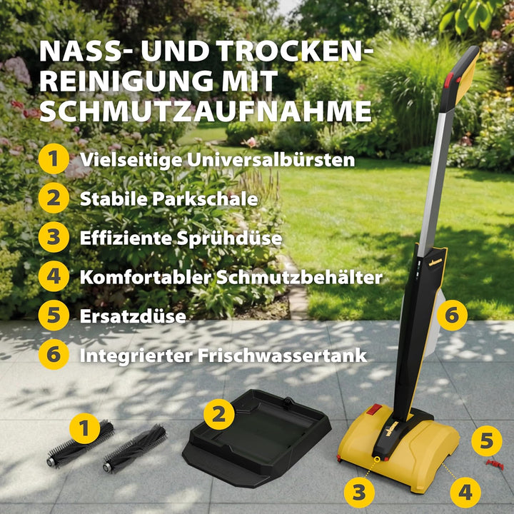 WAGNER Multifunktions-Terrassenreiniger Levaro Powerbrush 18V (Akku und Ladegerät sind nicht im Lief