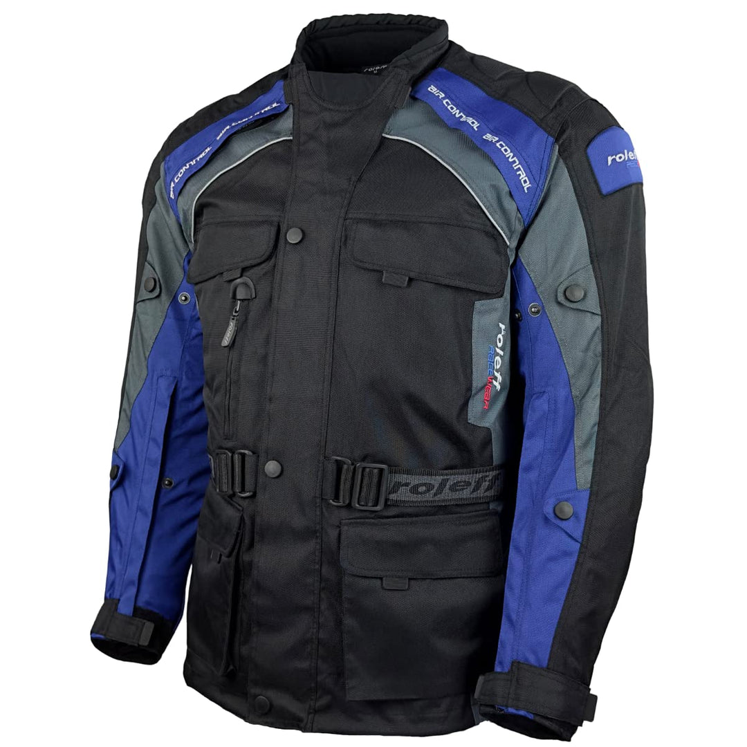 Motorradjacke Herren mit CE Protektoren Regenmembrane Thermofutter Textil Motorrad Jacke