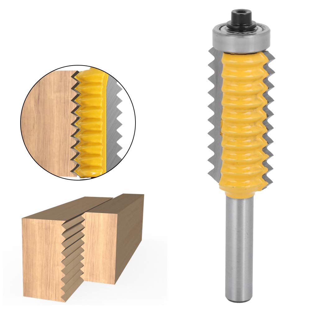 Holzfräser Set, 8 Schaft Schnurwellen Hartmetall Mehrzahn Fräser für Holzbearbeitung, Oberflächenmod
