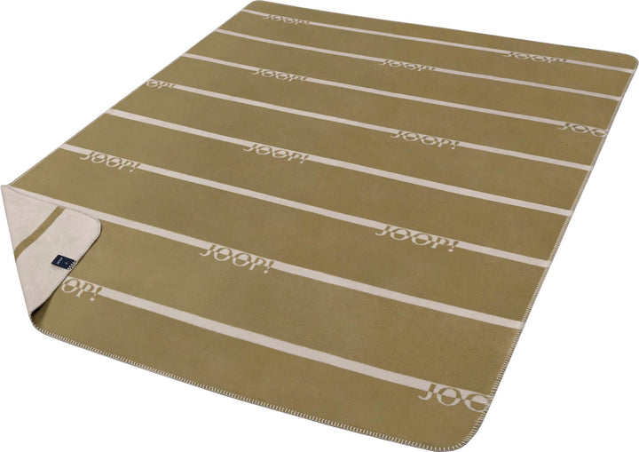 Joop! Wohndecke Logo Stripes moos, 150x200 cm 150x200 cm Moos, 150x200 cm Moos