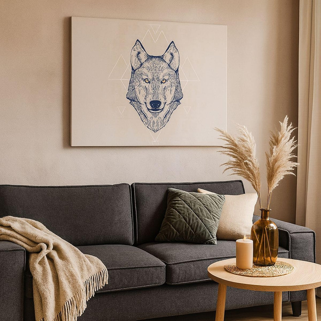 Bilder auf Leinwand 100x70cm Leinwandbild Husky Hund Portrait Plakat Gross Wanddeko Bild Schlafzimme