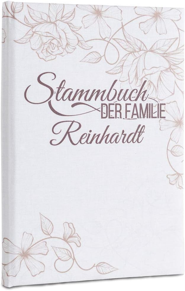 Hochzeitideal Stammbuch der Familie Familienstammbuch bedruckten Buchbinderleinen (506 - Bruna perso