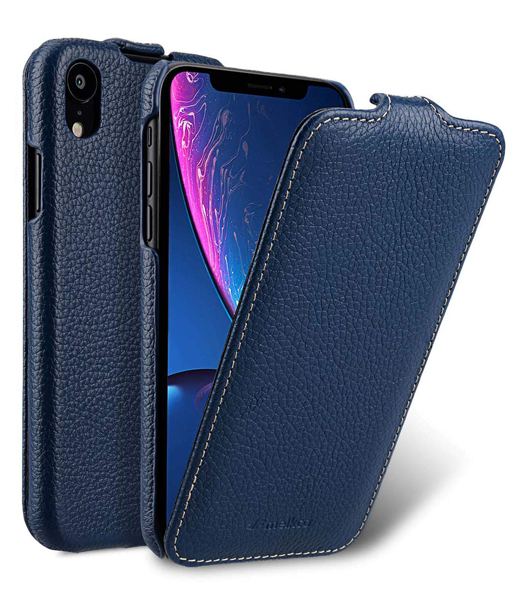 MELCKO Tasche passend für Apple iPhone XR (6,1 Zoll), Case Aussenseite aus beschichtetem Leder, Schu