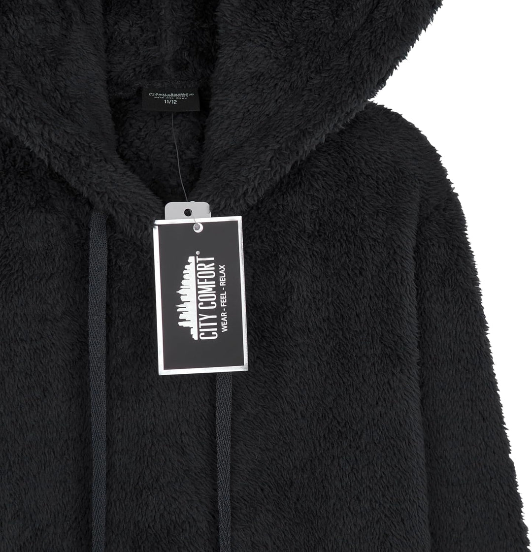 CityComfort Pullover Kinder - Flauschiger Hoodie Kinder, Fleece Kapuzenpulli - Fleece Loungewear Kap