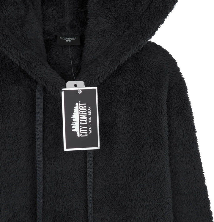 CityComfort Pullover Kinder - Flauschiger Hoodie Kinder, Fleece Kapuzenpulli - Fleece Loungewear Kap