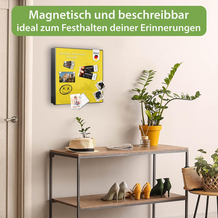 banjado Grosser Schlüsselkasten Metall - Schlüsselbox 30x30cm mit 32 Haken - Schlüsselkasten modern