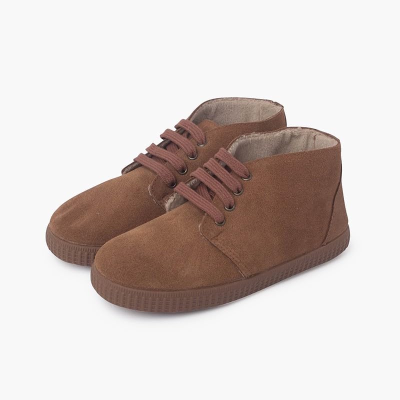 Pisamonas Stiefel mit Innenfell und Schnürsenkeln 22 EU Kamel, 22 EU Kamel